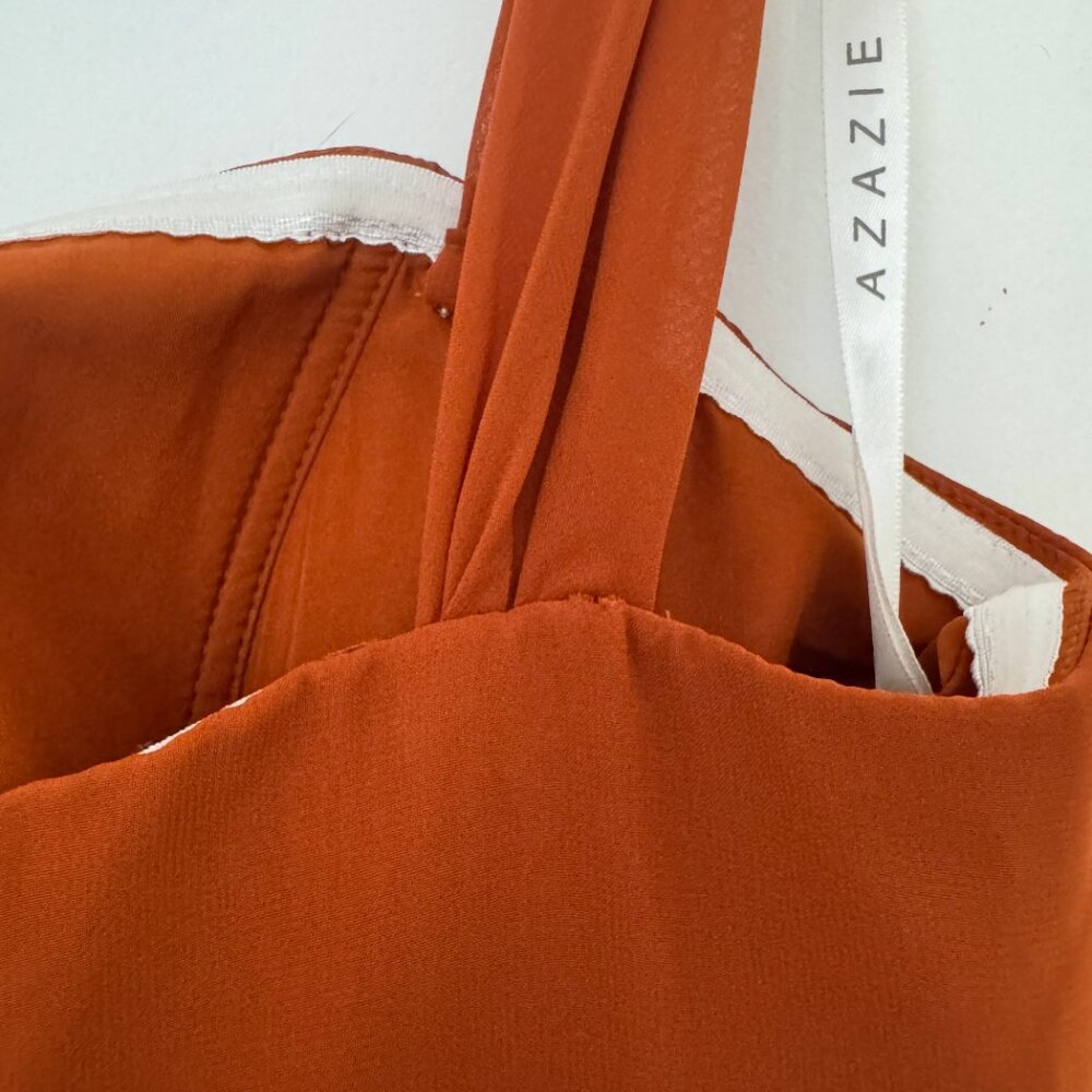 Azazie Marley Cinnamon A-Line Off the Shoulder Chiffon Convertible Dress - Picture 4 of 5